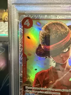 ONE PIECE Monkey D Luffy OP12-015 SR Legacy of the Master ENG PSA GEM MINT 10 - Image 3