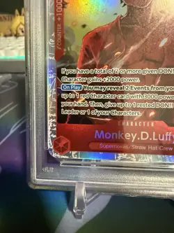 ONE PIECE Monkey D Luffy OP12-015 SR Legacy of the Master ENG PSA GEM MINT 10 - Image 5