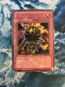 Yugioh Mask of Restrict LON-018 Ultra Rare Unlimited MP - Image 1