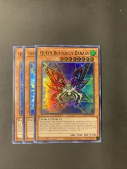 Yugioh! 3x Queen Butterfly Danaus PHHY-EN094 Super Rare 1st Ed NM - Image 1