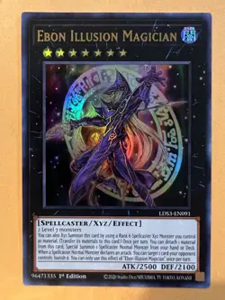 Yugioh x1 Ebon Illusion Magician (Blue) LDS3-EN091 1st Ed Ultra Rare (NM) - Image 1
