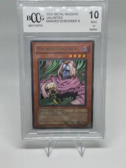2002 Yu Gi Oh Masked Sorcerer MRD-019 Metal Raiders Unlimited Edition GEM MNT 10 - Image 1