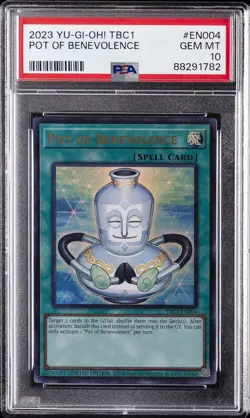 2023 YU-GI-OH! TBC1-THE POT COLL #EN004 POT OF BENEVOLENCE PSA 10 - Image 1