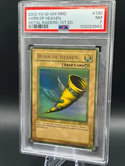 Vintage Yugioh Faded Error Horn of Heaven MRD-130 Metal Raiders-1st Edition - Image 1