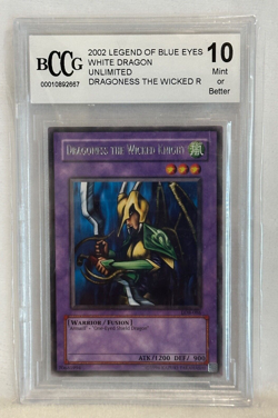 Yu-Gi-Oh! Dragoness The Wicked Knight' LOB-086 Unlimited BCCG Mint 10 - Image 1