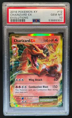 2016 Pokemon XY Evolutions Charizard Holo #12/108 PSA 10 - Image 1