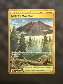 🤩 Gravity Mountain 250/191 Surging Sparks Gold Hyper Rare Pokemon Card TCG NM/M - Image 1