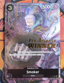 Smoker P-025 Pre-Release Winner Promo One Piece Card English - Image 1