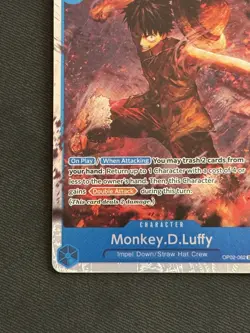 One Piece TCG - Monkey.D.Luffy #OP02-062 SR Paramount War Near Mint - Image 4