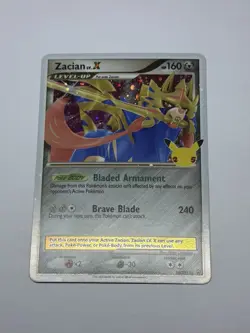 Zacian LV. X #SWSH135 SWSH: Sword Shield Celebrations Promo Pokemon Holo Card NM - Image 1