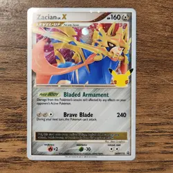 Zacian LV. X SWSH135 NM 2021 Pokemon Sword & Shield 25th Celebrations Promo Card - Image 1