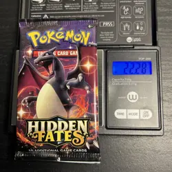 Heavy! 22.28g HIDDEN FATES 🔥🔥 Pokemon TCG Booster Pack Sealed New - Image 1