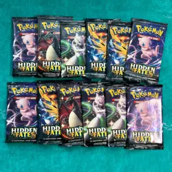 POKEMON TCG! 12x SM Hidden Fates BOOSTER PACK SEALED BRAND NEW - Image 1