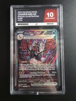 Charizard EX ACE 10 Pokemon Card 234/091 Paldean Fates Special Illustration Rare - Image 1