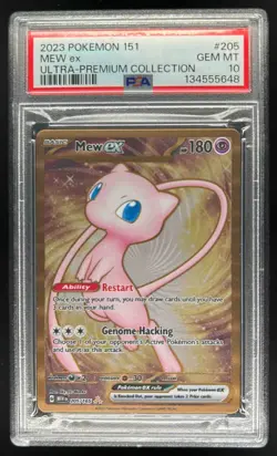 2023 Pokemon 151 Mew ex Ultra Premium Collection Metal #205/165 PSA 10 - Image 1