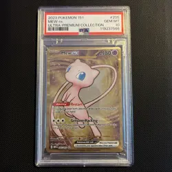 PSA 10 205/165 Pokemon 151 Mew EX Ultra Premium Collection METAL Card 2023 - Image 1