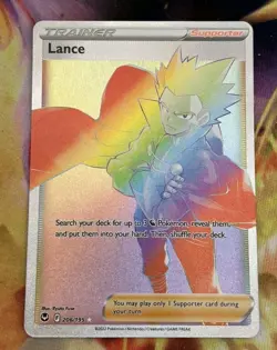 Trainer LANCE Rainbow - Silver Tempest 206/195 - Pokemon TCG Nm - Image 2