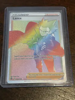 Lance 206/195 Ultra Rare Rainbow Full Art Trainer Silver Tempest NM Pokemon TCG - Image 1