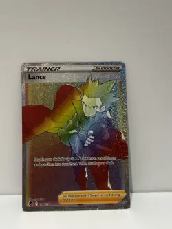 Pokemon TCG: Lance 206/195 Trainer Ultra Rare Rainbow Full Art Silver Tempest - Image 1
