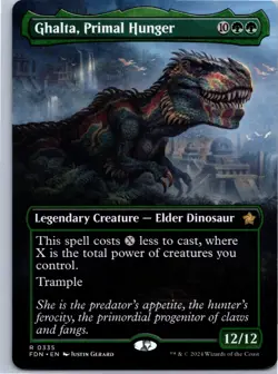 Ghalta, Primal Hunger (Borderless) - Foundations - R 335 NM - Image 1