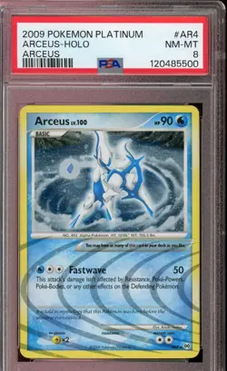 2009 POKEMON PLATINUM ARCEUS #AR4 ARCEUS-HOLO PSA 8 NM-MT - Image 1
