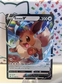 Eevee V 108/159 Holo Rare V Crown Zenith Pokemon Near Mint - Image 1