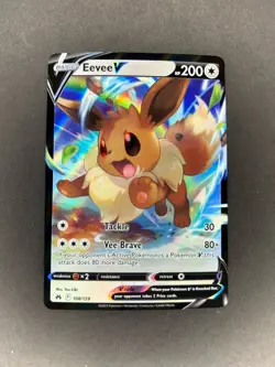 2023 Pokemon NM Eevee V 108/159 Crown Zenith Holo - Image 1