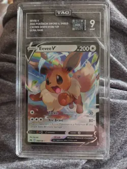Pokemon TCG Eevee V 108/159 Crown Zenith Holo! TAG 9! - Image 2