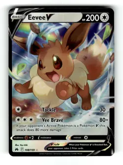 Eevee V - Crown Zenith - 108/159 - Holo - NM - Pokemon TCG - Image 1