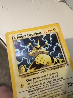 Pokemon TCG Lt. Surge's Electabuzz Gym Heroes 6/132 Holo Unlimited Rare Card - Image 2