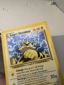 Pokemon TCG Lt. Surge's Electabuzz Gym Heroes 6/132 Holo Unlimited Rare Card - Image 3