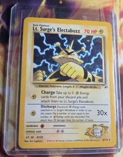 Pokemon TCG Lt. Surge's Electabuzz Gym Heroes Holo Card 6/132 Unlimited Rare - Image 1