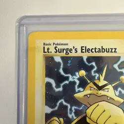 Lt. Surge's Electabuzz Gym Heroes 6/132 Holo Ultra Rare Pokemon TCG Card LP - Image 3