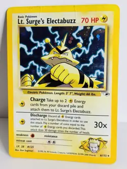 Pokemon TCG Lt. Surge's Electabuzz Gym Heroes Holo Card 6/132 Unlimited Rare - Image 2