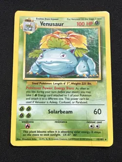 Venusaur - 15/102 - English Pokemon Base Set Holo - Heavy play / Dmg - Image 1