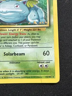 Venusaur - 15/102 - English Pokemon Base Set Holo - Heavy play / Dmg - Image 5