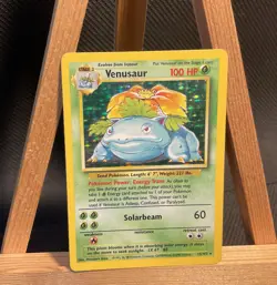 Venusaur 15/102 - Base Set Unlimited Holo Rare WOTC Pokemon TCG - LP - Image 1