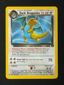 Pokemon Cards Dark Dragonite 22/82 Team Rocket Rare NM - Image 1