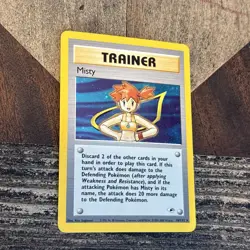 Pokemon TCG Misty Trainer Card Gym Heroes 18/132 Holo Rare WOTC 1999 VLP See Pic - Image 1