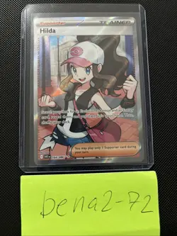 Pokemon TCG Hilda Trainer Card White Flare Full Art Ultra Rare SV 164/086 - Image 1