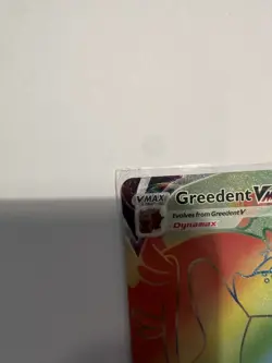 Greedent VMAX Rainbow Secret Rare 272/264 Fusion Strike Pokemon Card NM - Image 3