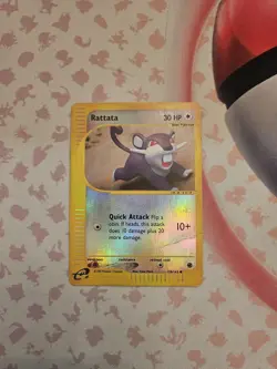 Rattata 128/165 Expedition Base Set Common Reverse Holo Card DMG - Image 1