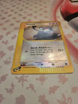 Rattata 128/165 Expedition Base Set Common Reverse Holo Card DMG - Image 2