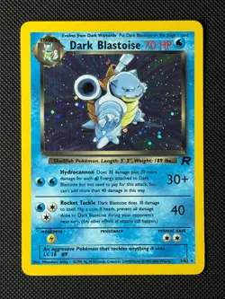 Pokemon Cards Dark Blastoise 3/82 Team Rocket Holo Rare NM - Image 1