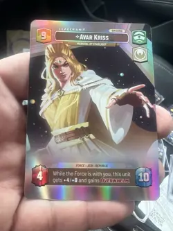Star Wars Unlimited Avar Kriss Leader Unit Holo Card Stock Card - Image 1
