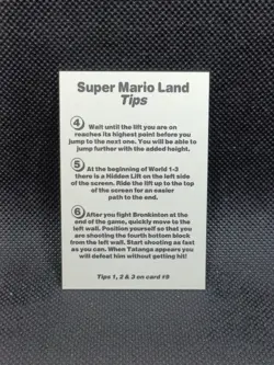Super Mario Land - 1993 Amurol Nintendo Game Boy Trading Card Rare #10 - Image 2