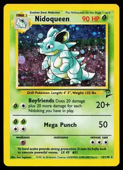 Nidoqueen 12/130 Holo Rare Base Set 2 Pokemon Card - Image 1