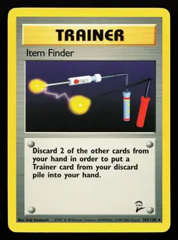 Item Finder 103/130 Rare Base Set 2 Pokemon Card - Image 1