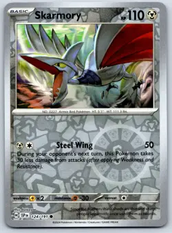Skarmory - Reverse Holo - Surging Sparks SSP 124/191 kawayoo Pokemon Card - Image 1