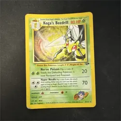 Pokemon Koga's Beedrill 9/132 Gym Challenge Holo Rare Unlimited 80 HP Card - Image 1